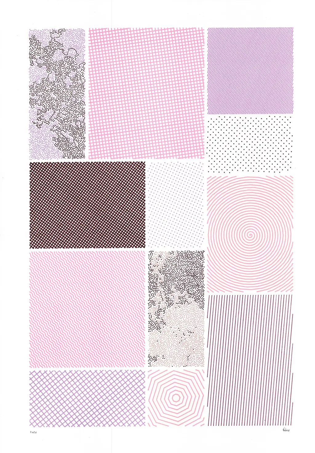 Pattern Grid plot — Light A3 variant 1